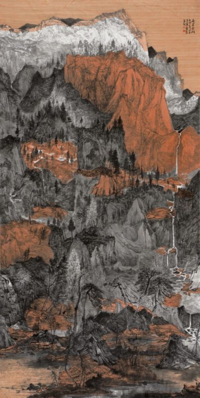 《千里之外》 240x129cm  纸本设色