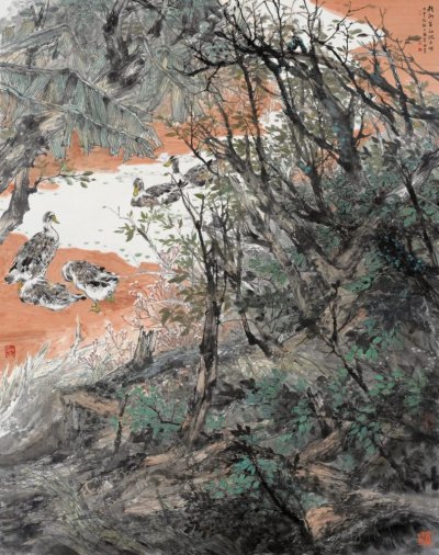 《我们家的泥土味》 240x193cm  纸本设色