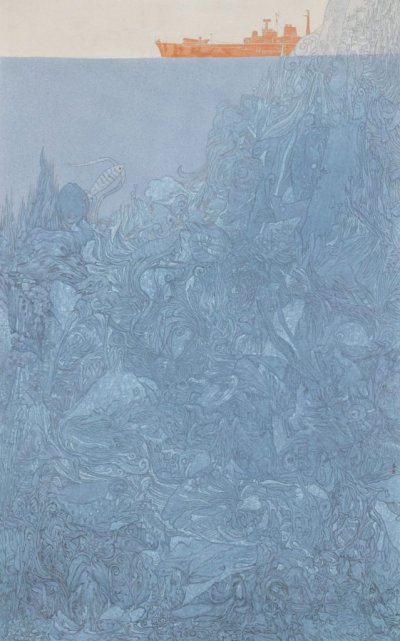 《南海丽姿》 230x144cm  纸本设色